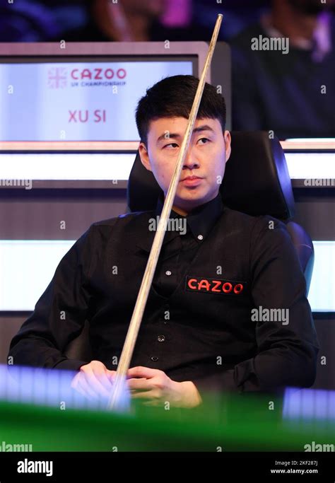 China’s Xu Si during day four of the Cazoo UK Snooker Championship at the York Barbican. Picture ...