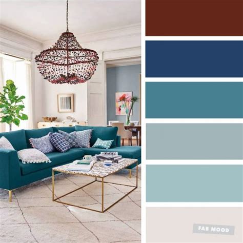 The Best Living Room Color Schemes – Grey & Teal Color Scheme