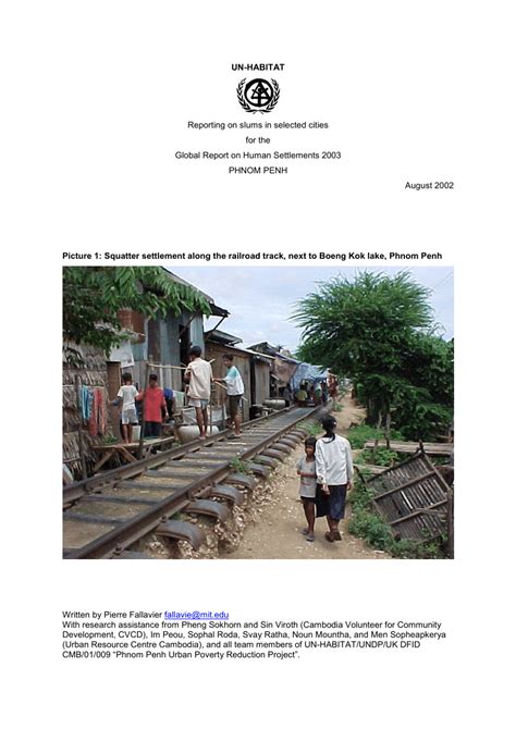 (PDF) Urban Slums report: The case of Phnom Penh, Cambodia