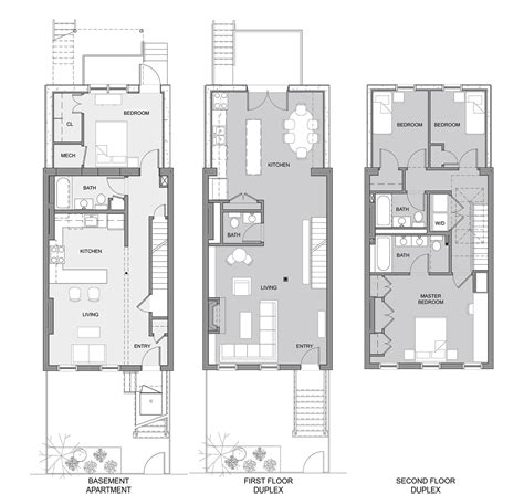 Row Home Floor Plan | plougonver.com