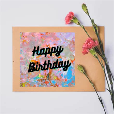 Artsy Birthday Cards. Aesthetic Birthday Cards. Colorful | Etsy