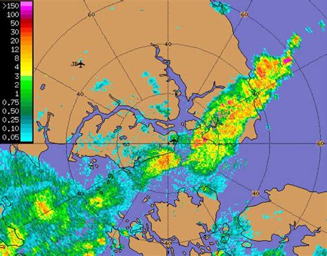 Radar image for the rain intensity display from the NEA weather radar ...