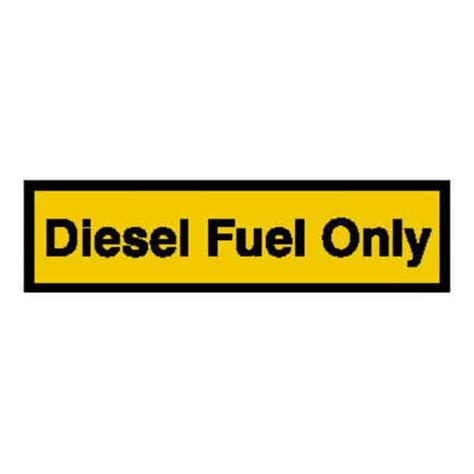 Diesel Fuel Only Sticker