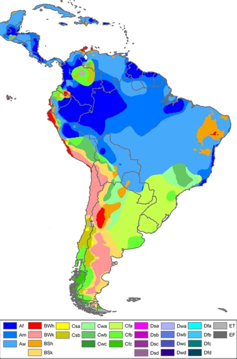 South America climate map | Gifex