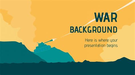 War Background Google Slides theme and PPT template