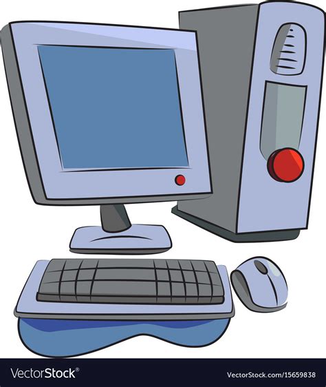 Cartoon image of computer icon pc symbol Vector Image