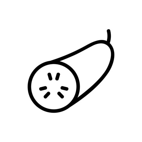 cucumber tasty icon vector outline illustration 10311459 Vector Art at Vecteezy