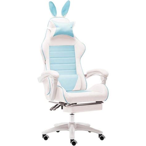 Zeanus Pink and White Gaming Chair - Cute Gaming Decor