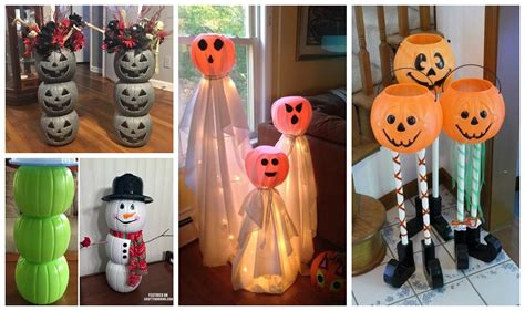 Plastic Pumpkin Bucket Crafts - Crafty Morning