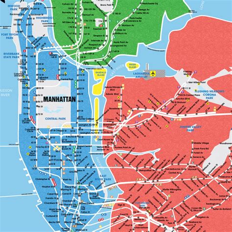 New York City Subway Metro Map Manhattan Art Print Brooklyn | Etsy