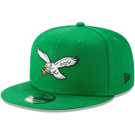 Men's New Era Kelly Green Philadelphia Eagles Throwback 9FIFTY ...