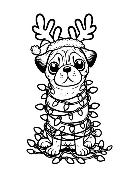 Free Christmas Dog Coloring Pages For Kids