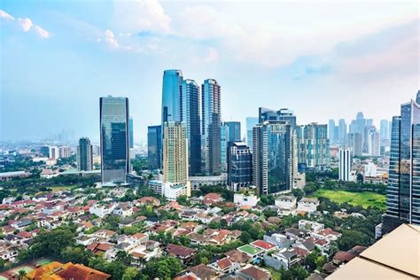 Premium Photo | Jakarta city skyline with urban skyscrapers in the ...