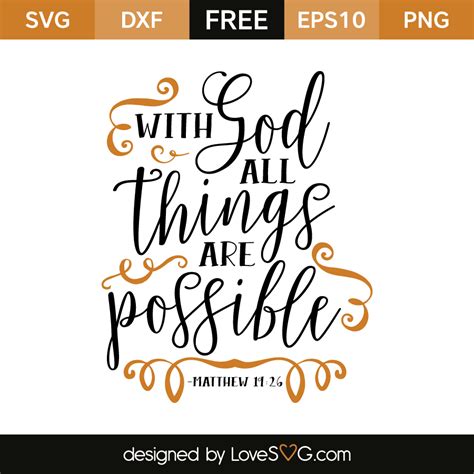 With God All Things Are Possible - Lovesvg.com