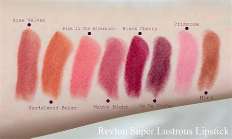 Revlon super lustrous lipstick creme swatches – Artofit