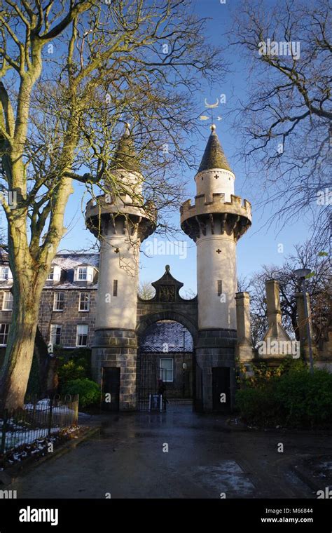 Powis Gate Towers, Aberdeen University Campus, Old Aberdeen. 1833 Slavery Abolition Act ...