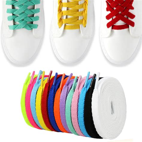 1 Pairs 24 color Flat Colorful Shoe Laces Shoelaces DIY Boot Trainer Shoes Sneaker Sport Shoe ...