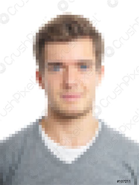 Pixelated face - stock photo 107211 | Crushpixel