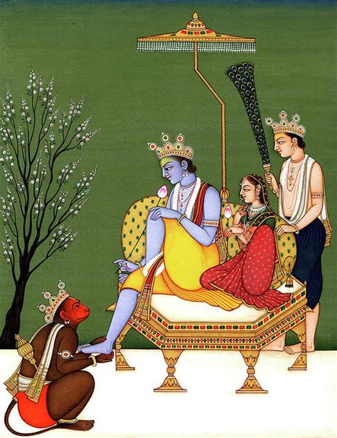 Painting of Lord Rama and seeta Ram Darbaar Pichwai Painting | Etsy ...