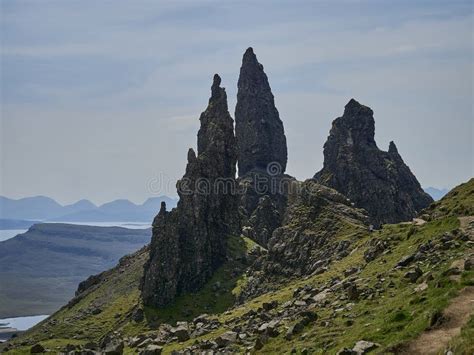 Rock Formation of Old Man of Storr on the Isle of Skye Stock Image - Image of geology, lake ...