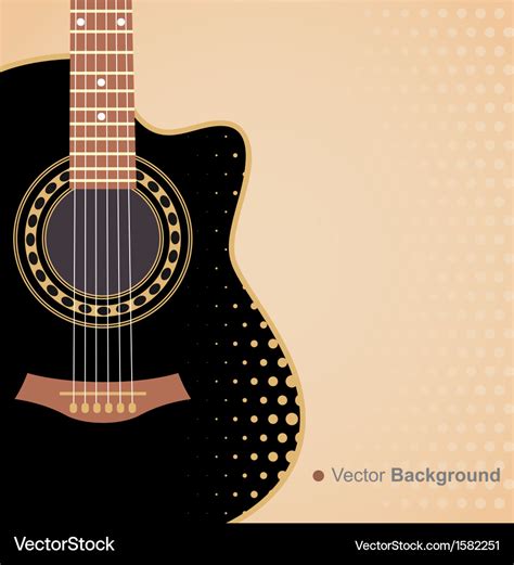 Background with guitar Royalty Free Vector Image