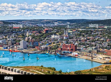 View of Saint John's Harbour from Signal Hill, Newfoundland, Canada Stock Photo - Alamy