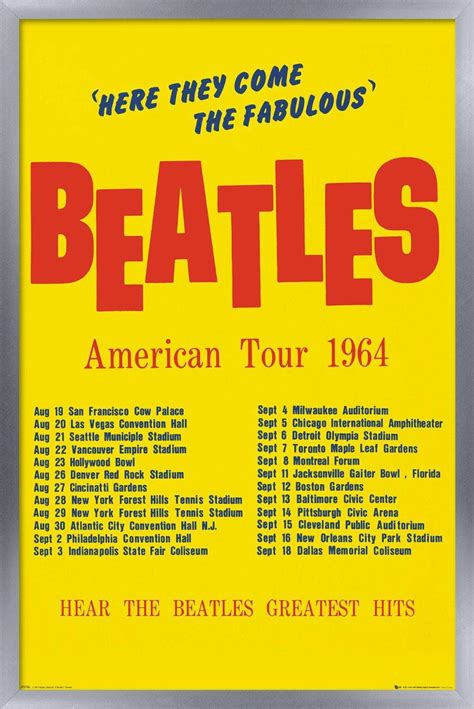 The Beatles - American Tour 1964 Poster - Walmart.com - Walmart.com