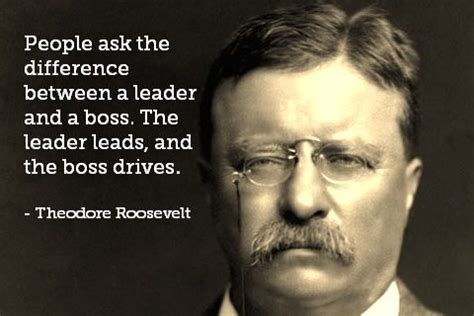 Leadership quote from T. Roosevelt | Theodore roosevelt quotes ...