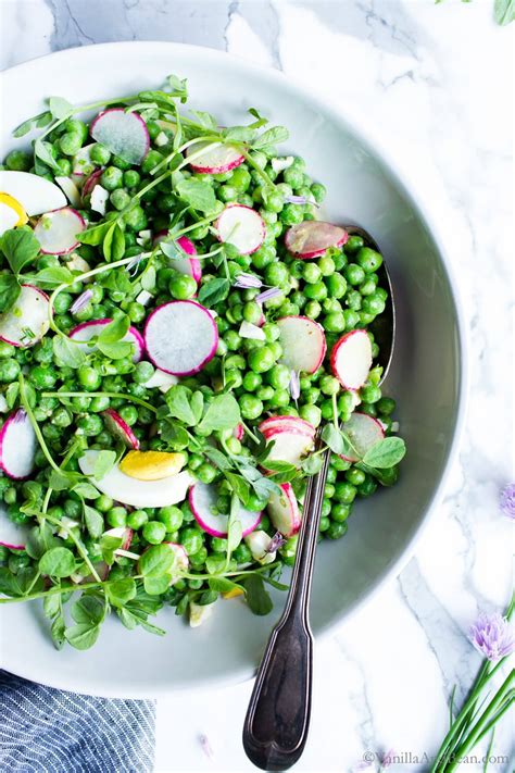 Sweet Pea and Radish Salad | Vanilla And Bean