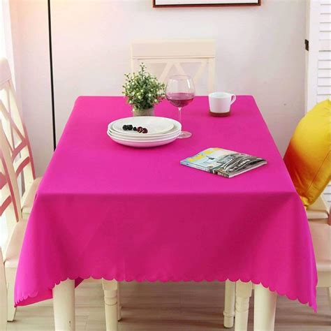 Rectangle Polyester TableCloth, Simple Solid Color Table Cloth Stain ...