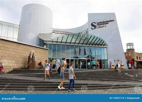 COLOGNE, GERMANY - MAY 31, 2018: Schokoladen Museum, Famous Chocolate Museum by Lindt in Cologne ...