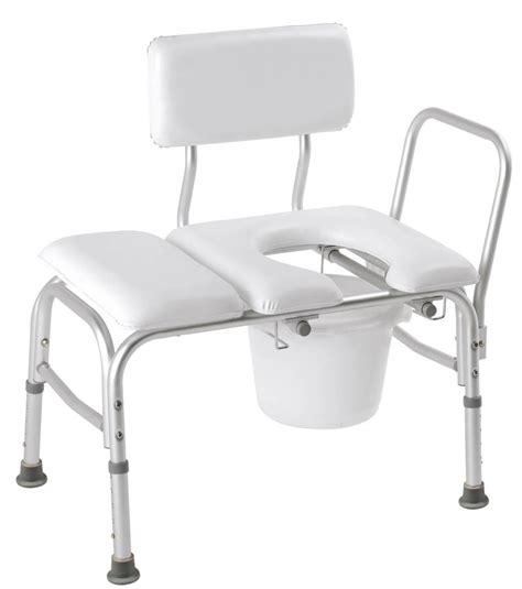 Stationary Commode Shower Bench - Beach Crossers