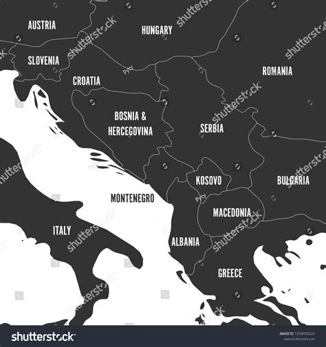 Political Map Balkans States Balkan Peninsula 스톡 벡터(로열티 프리) 1293035524 | Shutterstock