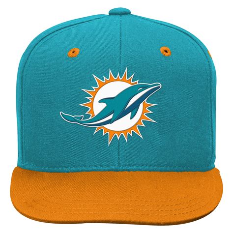 Miami Dolphins Youth Loyal Snapback Adjustable Hat - Aqua/Orange