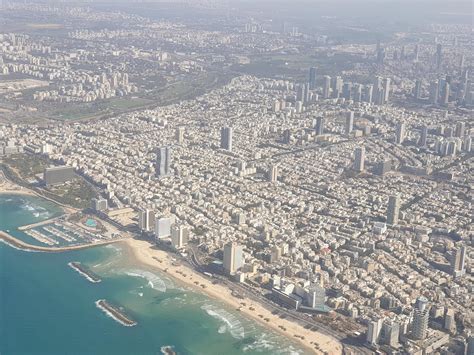 Aerial view of Tel Aviv, Israel skyline. Clicked from flight. 4656468 Stock Photo at Vecteezy