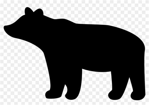 Open - Baby Bear Silhouette Png - Free Transparent PNG Clipart Images Download