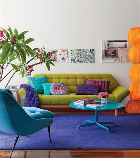 30 Examples of split complementary color scheme in Interiors