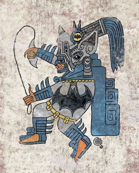 Aztec Batman Art Print from Qetza | Batman fan art, Batman art, Batman ...