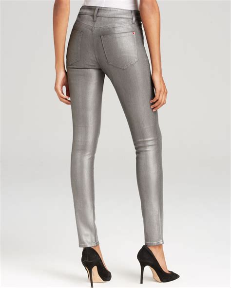 Lyst - Spanx Spanx® Denim Skinny Jeans In Pewter Wax in Metallic