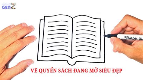 Cách vẽ quyển sách đang mở cho bé tập vẽ