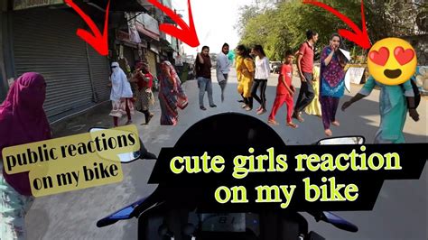 Girls reaction on R15 Air filter sound😱 crazy public reaction on my bike 😂 #shivvishwakarma18 ...