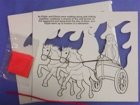 Petersham Bible Book & Tract Depot: Colour Your Own Elijah Chariot Tissue Acetate Craft Kit