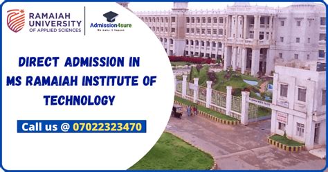 Direct Admission in MS Ramaiah Institute of Technology - Admission4sure