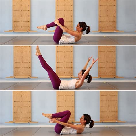 Double-Leg Stretch | Pilates Ab Workout | Series of Five | POPSUGAR Fitness Photo 4