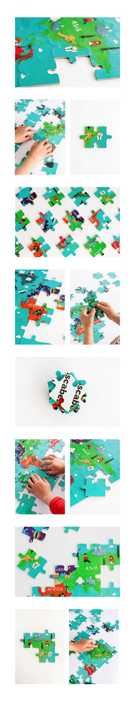 World map puzzle for kids on Behance