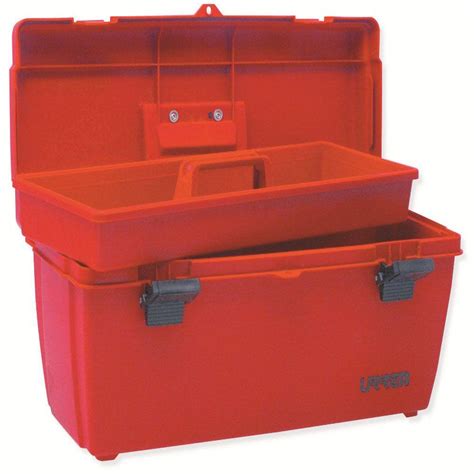 URREA 20 in. Plastic Red Tool Box with Metal Clasps-9901 - The Home Depot