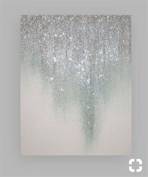 Glamorous silver and white glitter artwork. This would be awesome as an accent wall ...