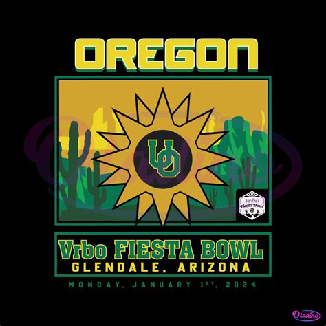 Oregon Vrbo Fiesta Bowl 2024 SVG