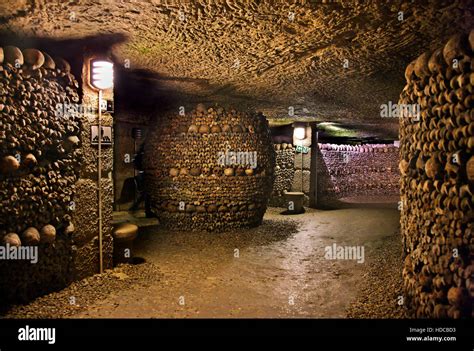 In the Catacombs of Paris, a huge ossuary in some abandoned mines in ...