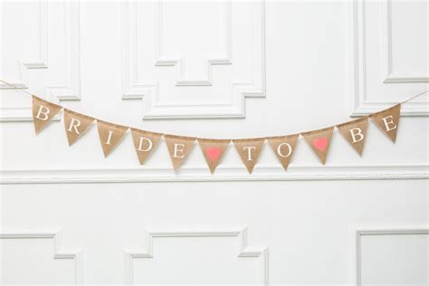 Engagement Decor- Rustic Wedding Banner- Bride To Be Burlap Bunting Banner- Photo Prop ...